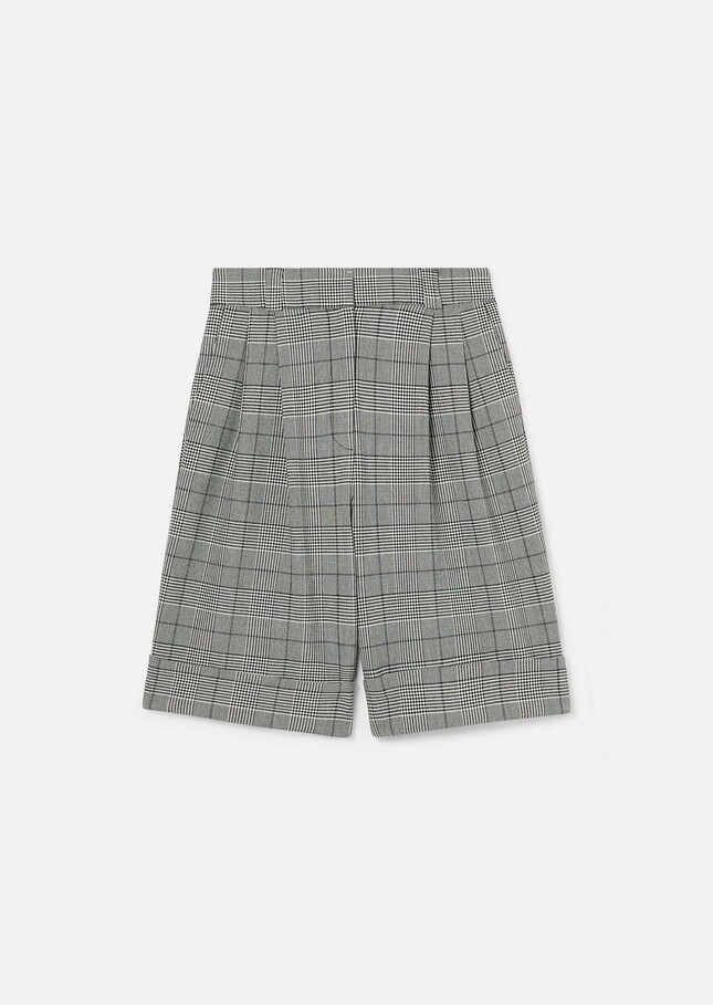 Short Swan gris à motif prince-de-galles Charcoal TARA JARMON