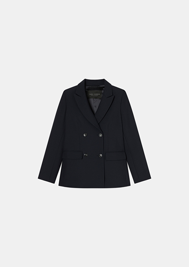 Veste Venezia bleu nuit en laine Nuit TARA JARMON