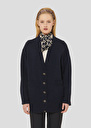 Gilet Ginger bleu nuit en laine merinos et alpaga Gris chine, Nuit TARA JARMON