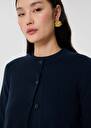 Gilet Guido bleu nuit en cachemire Amande, Blush, Jaune citron, Nuit, Vieux rose TARA JARMON