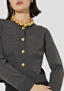 GiIet Gyslain gris en laine Ecru, Gris chine, Noir TARA JARMON