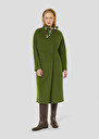 Manteau Mara vert en laine double face Cactus, Figue TARA JARMON