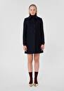 Manteau Madeline bleu nuit en drap caban Cactus, Grenat, Gris chine, Jaune citron, Noir, Nuit TARA JARMON