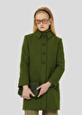 Manteau Madeline vert en drap caban Cactus, Grenat, Gris chine, Jaune citron, Noir, Nuit TARA JARMON