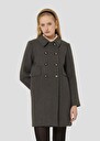 Manteau Marceau en drap caban gris Gris chine TARA JARMON