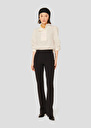 Pantalon Peyton noir en toile double Bordeaux, Charcoal, Ecru TARA JARMON