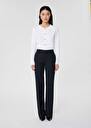 Pantalon Poupee bleu nuit en laine Noir, Nuit TARA JARMON