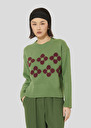Pull Phelycia vert en laine Cactus TARA JARMON