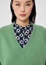 Pull Paz vert en cachemire Amande, Nuit TARA JARMON