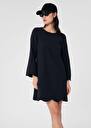 Robe Ruoda bleu nuit en crêpe Noir, Nuit TARA JARMON