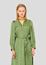Robe Rivoltina verte à pois Cactus, Chocolat TARA JARMON