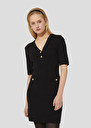 Robe Ruthie noire en maile Charcoal, Ecru TARA JARMON
