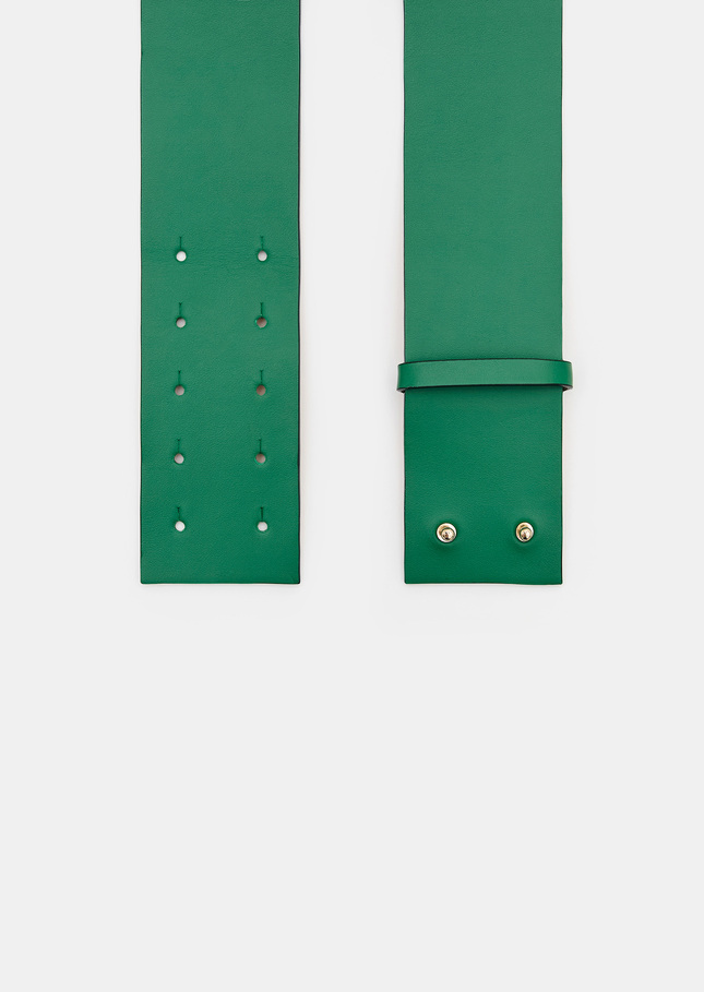 Ceinture Lauren verte en cuir Tilleul TARA JARMON