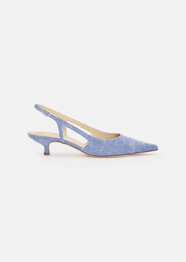 Escarpins Kaia bleus en denim Indigo TARA JARMON