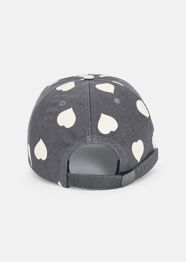 Casquette Carole grise imprimé coeurs Gris TARA JARMON