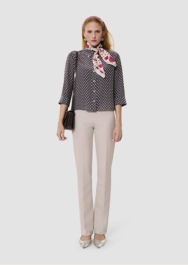 Chemise Charlot grise imprimé mini coeurs Gris TARA JARMON