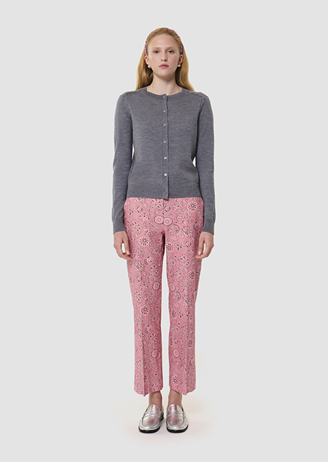 Gilet Ginno gris en laine merinos Gris chine TARA JARMON