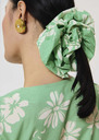 Chouchou vert imprimé fleuri Vert TARA JARMON