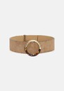 Ceinture Lauren marron en velours Gris, Noisette, Vieux rose TARA JARMON