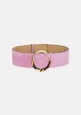 Ceinture Lauren rose en velours Gris, Vieux rose TARA JARMON