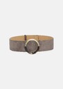 Ceinture Lauren grise en velours Gris, Vieux rose TARA JARMON