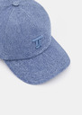 Casquette Carole bleue en denim Blush, Bois de rose, Gris, Jean TARA JARMON