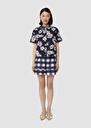 Chemise Charles bleu nuit imprimée fleuri Nuit TARA JARMON