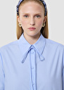 Chemise Clarissa chemise bleue en popeline Blanc, Horizon TARA JARMON