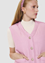 Doudoune sans manches Dario rose matte Blush TARA JARMON