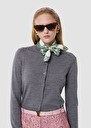 Gilet Ginno gris en laine merinos Gris chine, Pistache TARA JARMON