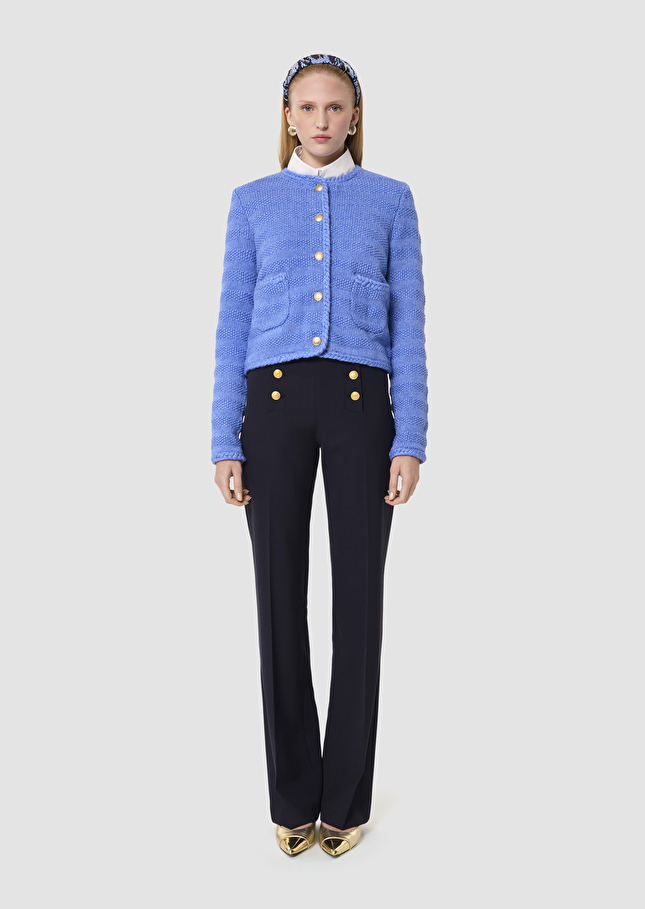 Gilet Giuda bleu en coton Horizon TARA JARMON