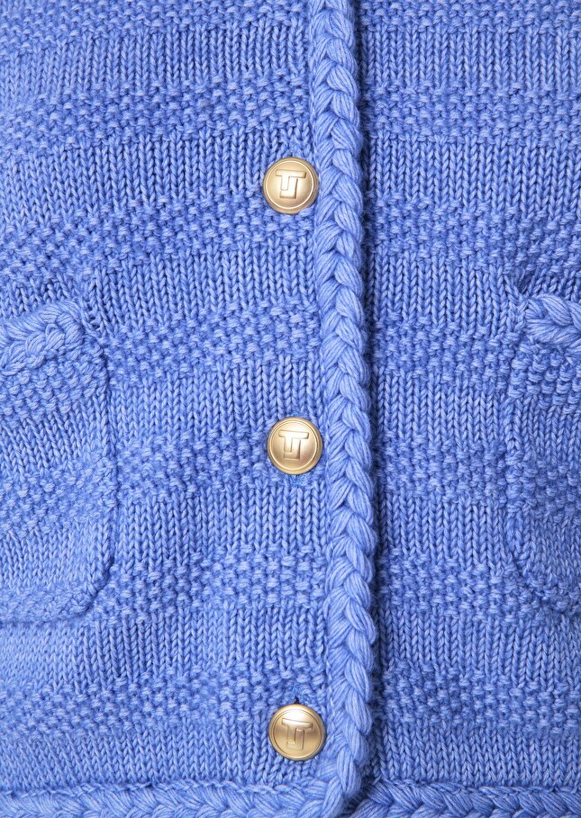 Gilet Giuda bleu en coton Horizon TARA JARMON