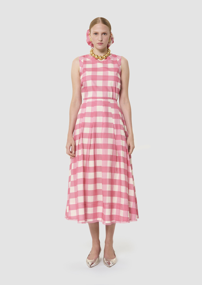 Jupe Javoue rose en vichy Rose TARA JARMON