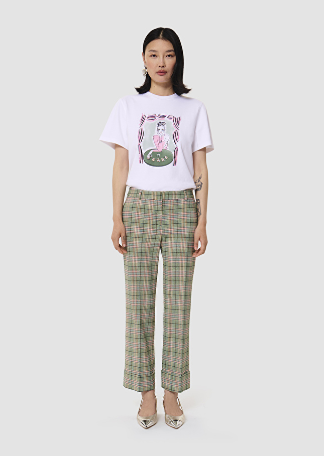 Pantalon Phill vert en tartan Tilleul TARA JARMON