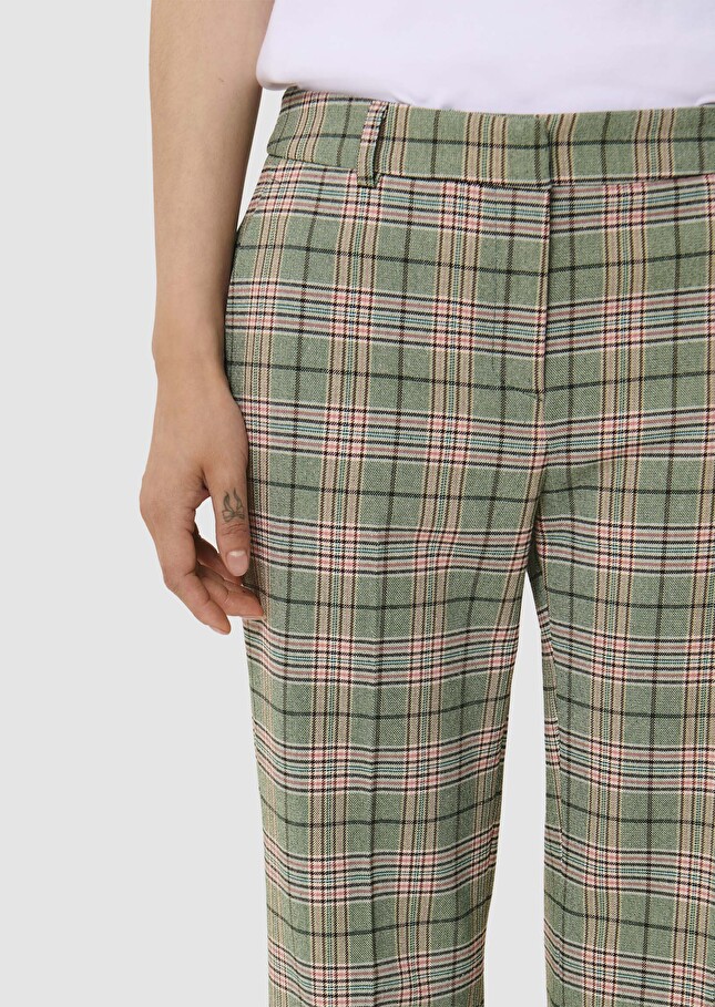 Pantalon Phill vert en tartan Tilleul TARA JARMON