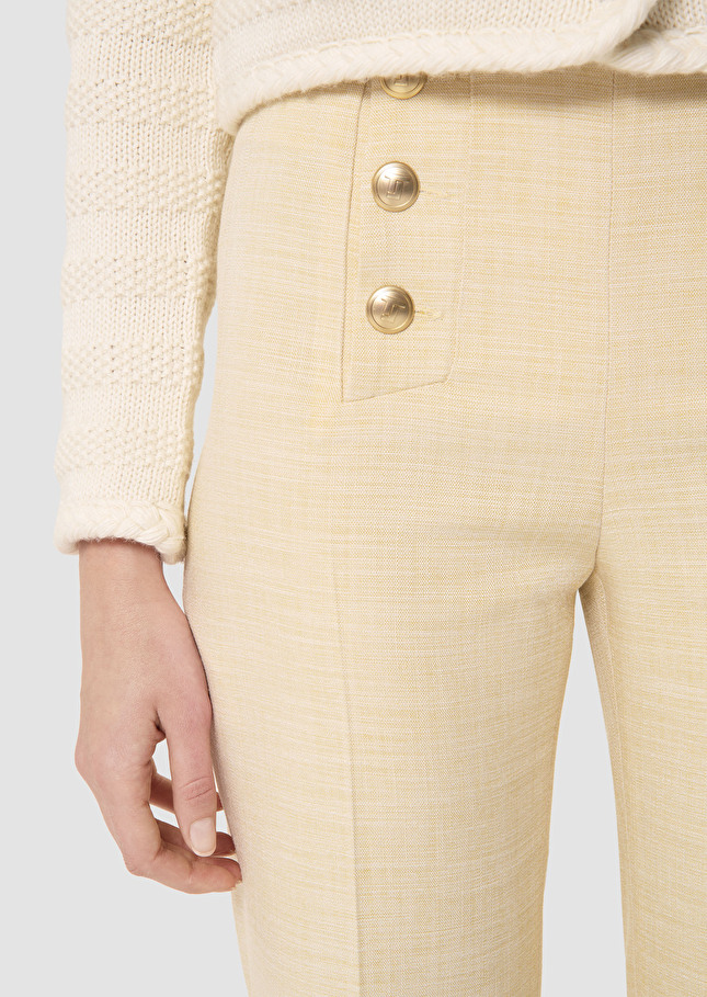 Pantalon Pepino jaune en toile tailleur Vanille TARA JARMON