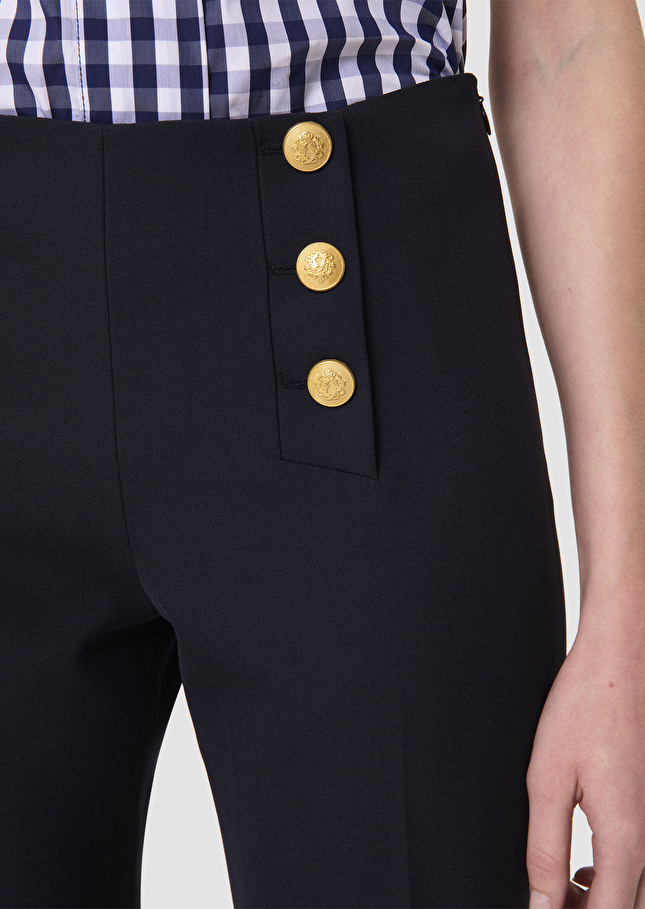 Pantalon Pepino bleu nuit en laine tailleur Nuit TARA JARMON