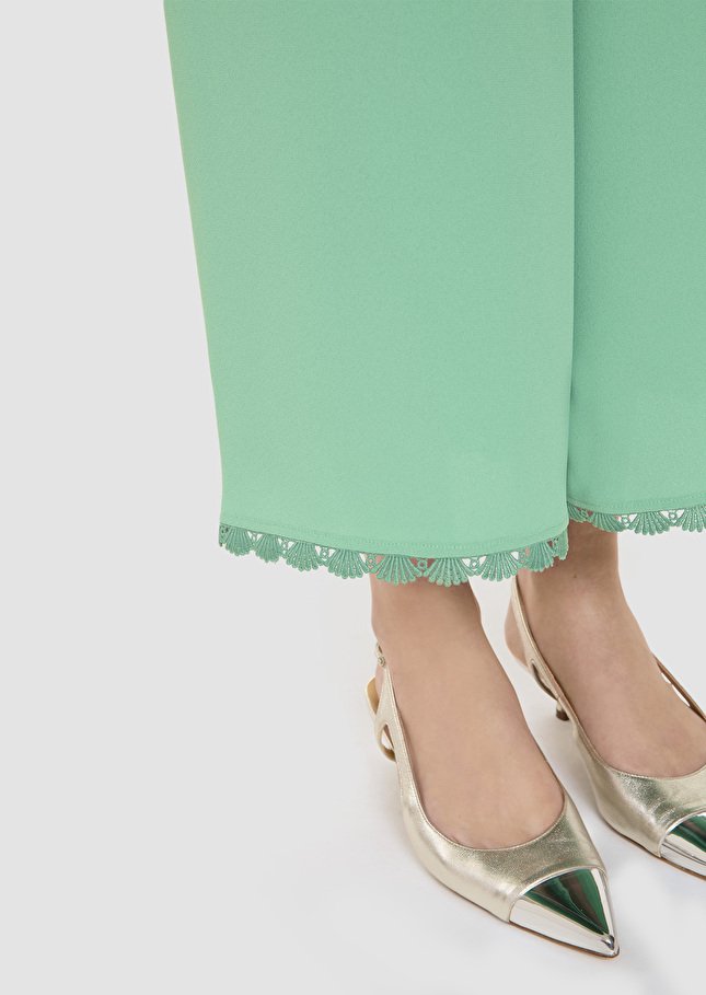 Pantalon Positive vert en crêpe Vert TARA JARMON