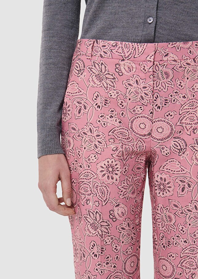 Pantalon Pampille rose imprimé bandana Bois de rose TARA JARMON