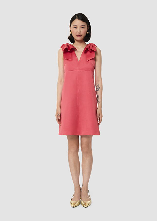 Robe Remarquable rouge en lin satiné Coquelicot TARA JARMON