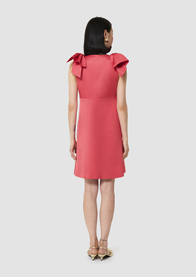 Robe Remarquable rouge en lin satiné Coquelicot TARA JARMON