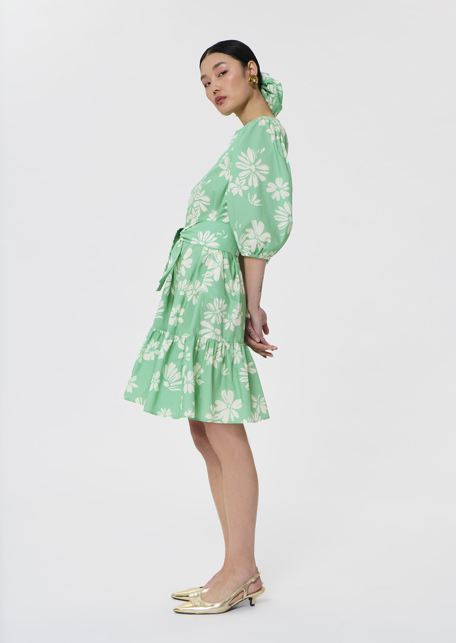 Robe Rosabetta verte imprimée fleuri Vert TARA JARMON
