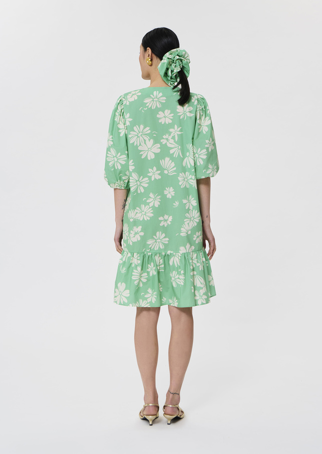 Robe Rosabetta verte imprimée fleuri Vert TARA JARMON