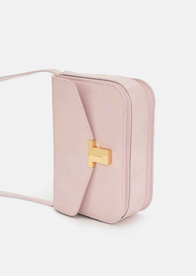 Sac 8 bis rose en cuir lisse Vieux rose TARA JARMON
