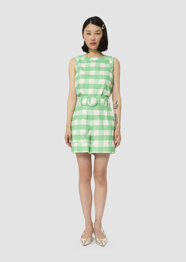 Short Shelby vert en vichy Vert TARA JARMON