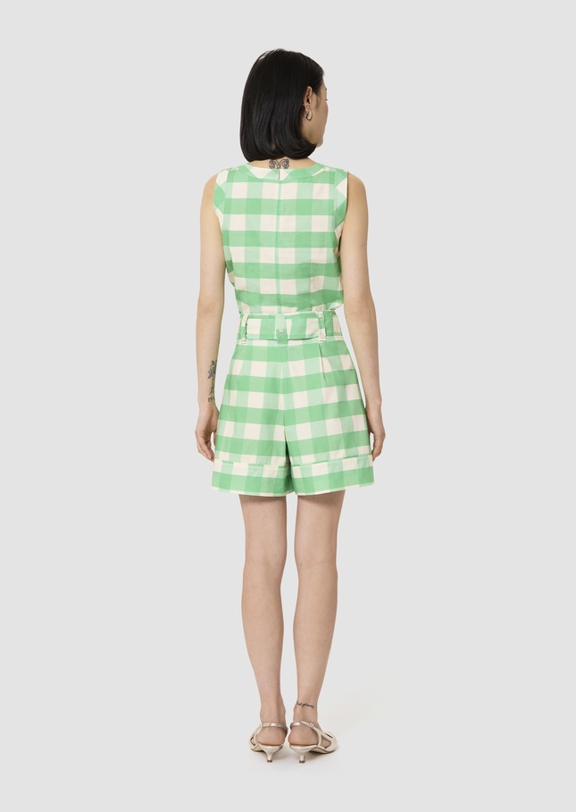 Short Shelby vert en vichy Vert TARA JARMON