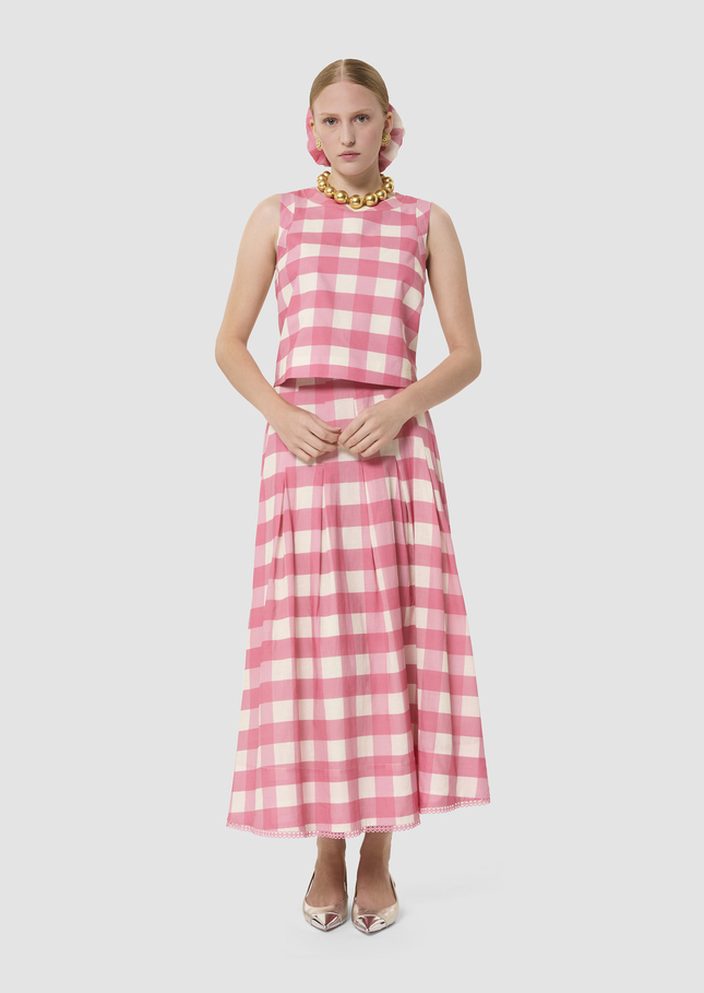Top Tepee rose en vichy Rose TARA JARMON