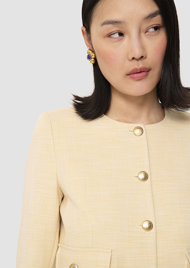 Veste Vinny jaune en tissu flammé