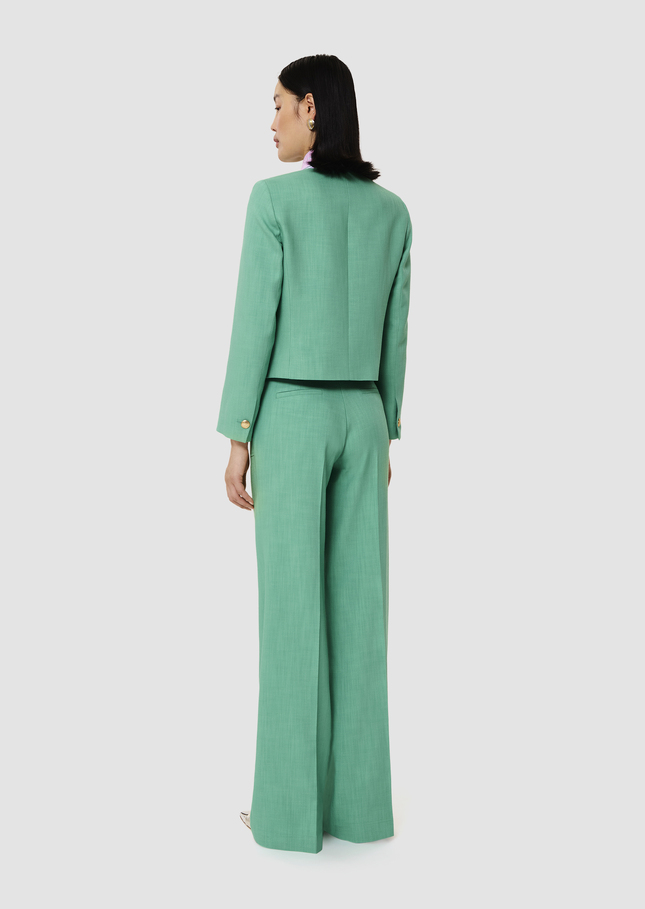 Veste Vinny verte en tissu flammé Vert TARA JARMON
