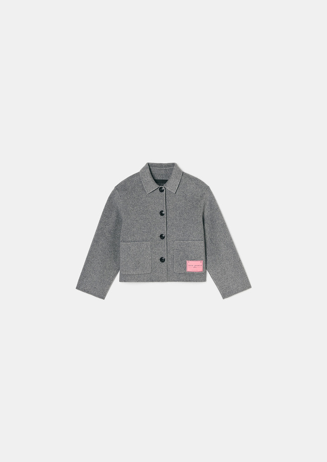Veste Vinci grise en laine double face Gris chine TARA JARMON